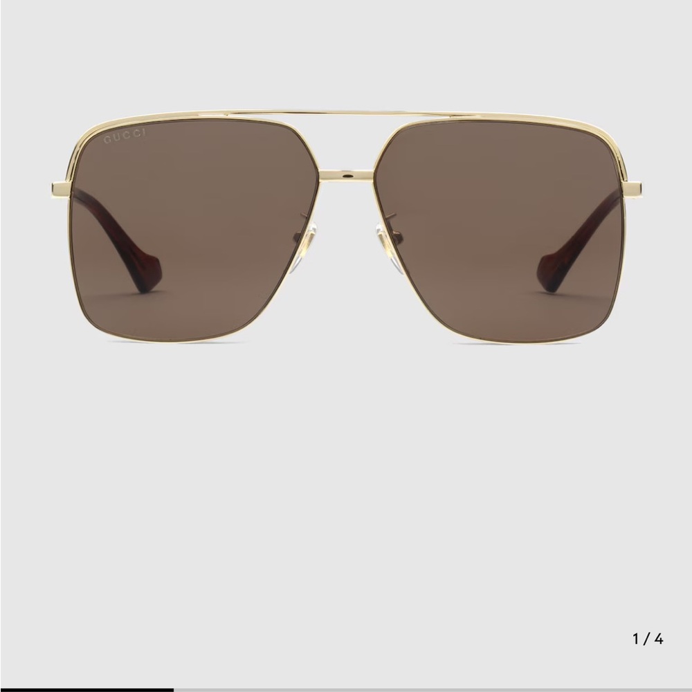NEW Gucci Gold-Toned Men’s Sunglasses Retail $647‼️